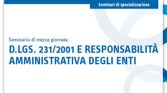 Immagine D.Lgs. 231/2001 e responsabilità amministrativa degli enti | Euroconference